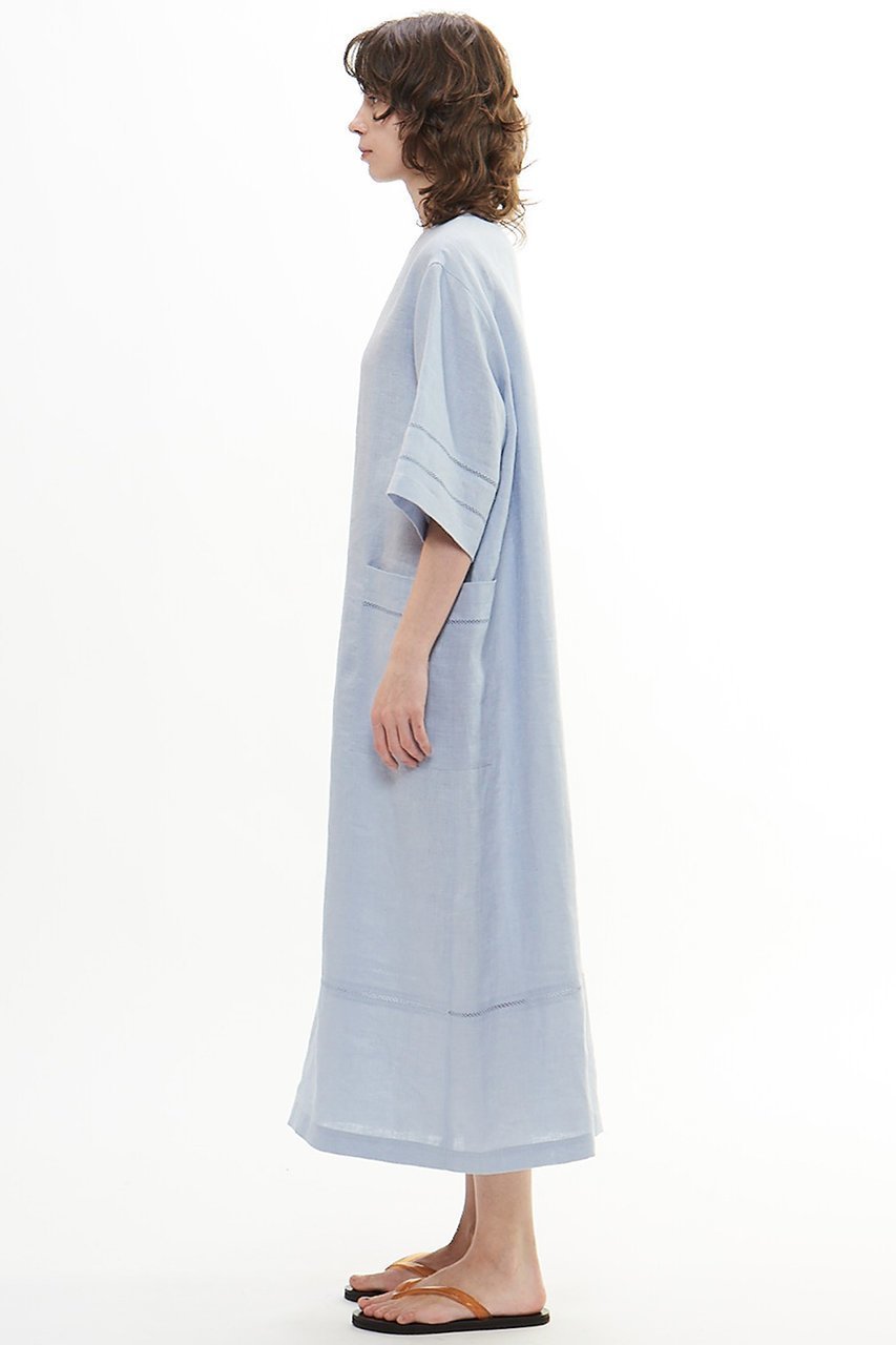 【プレインピープル/PLAIN PEOPLE】のキャンブリックリネンダブルピコット刺繍ワンピース 人気、トレンドファッション・服の通販 founy(ファニー) 　ファッション　Fashion　レディースファッション　Fashion for Women　ワンピース　Dresses　チュニック　Tunic Tops & Dresses　ダブル　Double, Double-Breasted　チュニック　Tunic, Long Top　ドロップ　Drop Shoulder, Dropped Style　ポケット　Pocket, Pocket Detail　リネン　Linen, Linen Fabric　ロング　Long, Long-Length　半袖　Short Sleeve, Half Sleeve　新作・新入荷　New Arrivals / New In　other-2|ID: prp329100004560603 ipo3291000000032814112