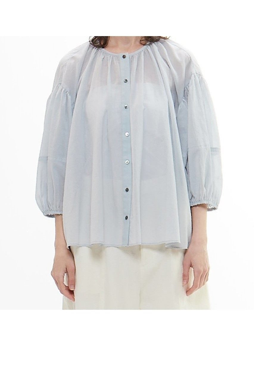 【プレインピープル/PLAIN PEOPLE】のボイルギャザーブラウス 人気、トレンドファッション・服の通販 founy(ファニー) 　ファッション　Fashion　レディースファッション　WOMEN　トップス・カットソー　Tops/Tshirt　シャツ/ブラウス　Shirts/Blouses　ギャザー　Gather　スリーブ　Sleeve　ロング　Long　NEW・新作・新着・新入荷　New Arrivals　 other-1|ID: prp329100004560607 ipo3291000000032244824
