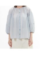【プレインピープル/PLAIN PEOPLE】のボイルギャザーブラウス アイスグレー|ID: prp329100004560607 ipo3291000000032244825