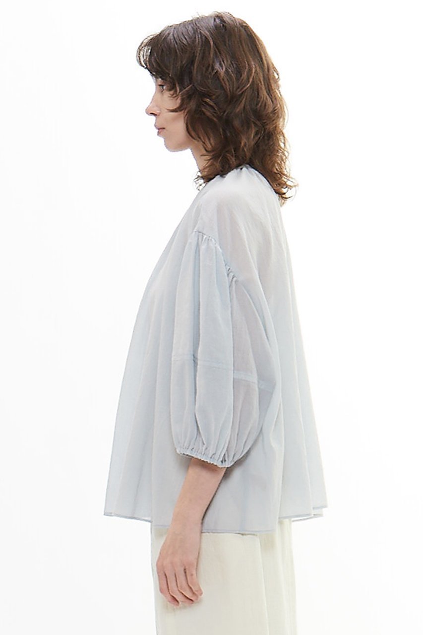 【プレインピープル/PLAIN PEOPLE】のボイルギャザーブラウス 人気、トレンドファッション・服の通販 founy(ファニー) 　ファッション　Fashion　レディースファッション　Fashion for Women　トップス・カットソー　Cut & Sew Tops　シャツ・ブラウス・オフィスカジュアル　Elegant Blouses & Button-Ups　ギャザー　Gathered, Ruffled　スリーブ　Sleeve, Long Sleeve / Short Sleeve　ロング　Long, Long-Length　新作・新入荷　New Arrivals / New In　other-2|ID: prp329100004560607 ipo3291000000032814142