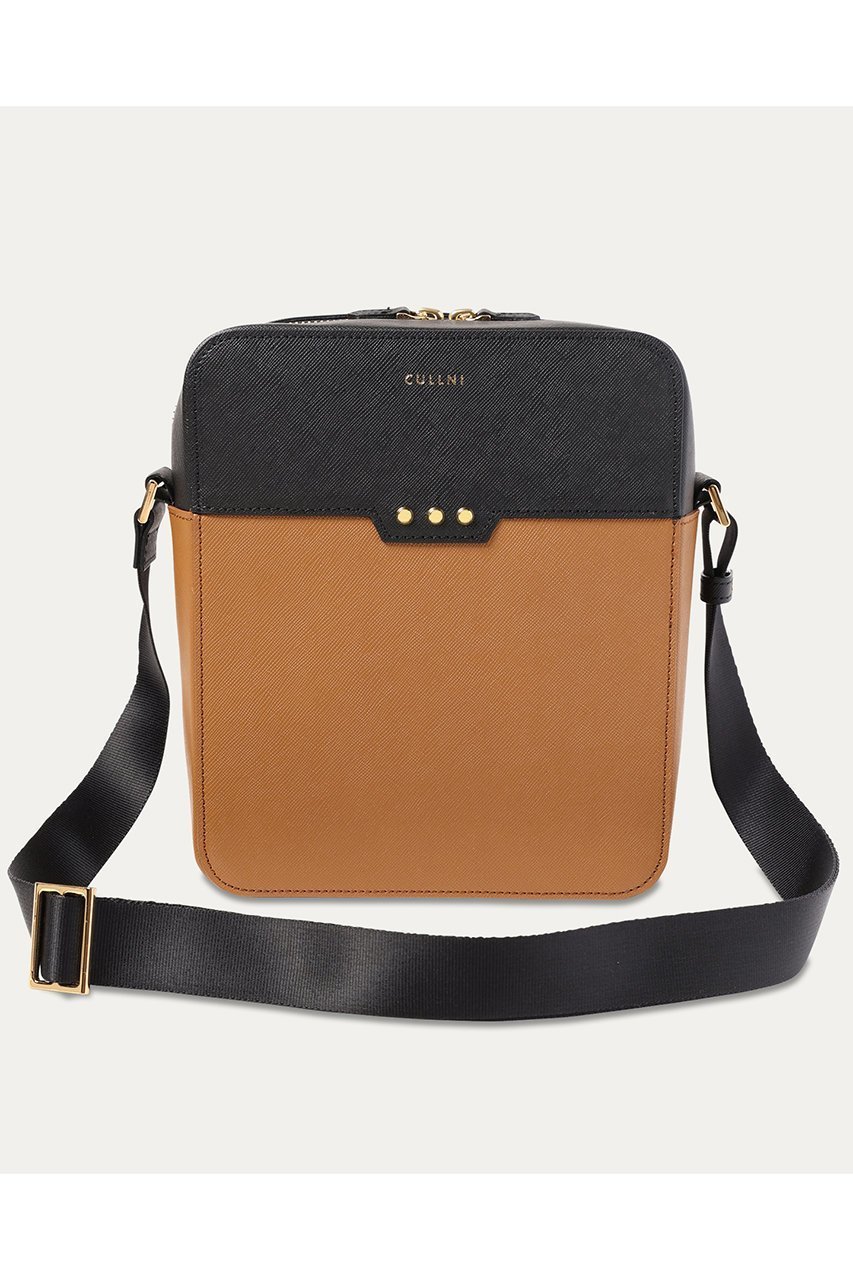【クルニ/CULLNI】のSquare Leather ショルダーバッグ インテリア・キッズ・メンズ・レディースファッション・服の通販 founy(ファニー) 　ファッション　Fashion　レディースファッション　Fashion for Women　バッグ　Bags　ユニセックス　Unisex, Genderless　スタイリッシュ　Stylish, Fashionable　スタッズ　Studs, Metal Accents　スマート　Smart, Elegant　ポケット　Pocket, Pocket Detail　財布　Wallet, Purse　アンバー|ID: prp329100004560640 ipo3291000000035865952