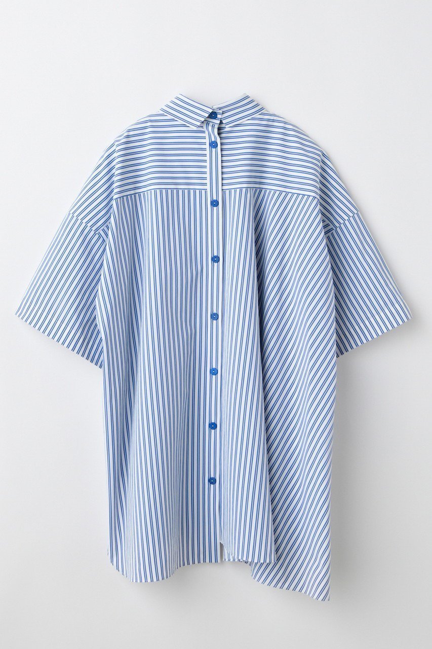 【ナゴンスタンス/nagonstans】のソフトタイプライター アシンメトリー SH/シャツ 人気、トレンドファッション・服の通販 founy(ファニー) 　ファッション　Fashion　レディースファッション　Fashion for Women　トップス・カットソー　Cut & Sew Tops　シャツ・ブラウス・オフィスカジュアル　Elegant Blouses & Button-Ups　アシンメトリー　Asymmetrical Style　ショート　Short, Short Length　スリーブ　Sleeve, Long Sleeve / Short Sleeve　タイプライター　Typewriter Fabric, Crisp Cotton　フレア　Flare, Flared　other-2|ID: prp329100004562011 ipo3291000000035764152