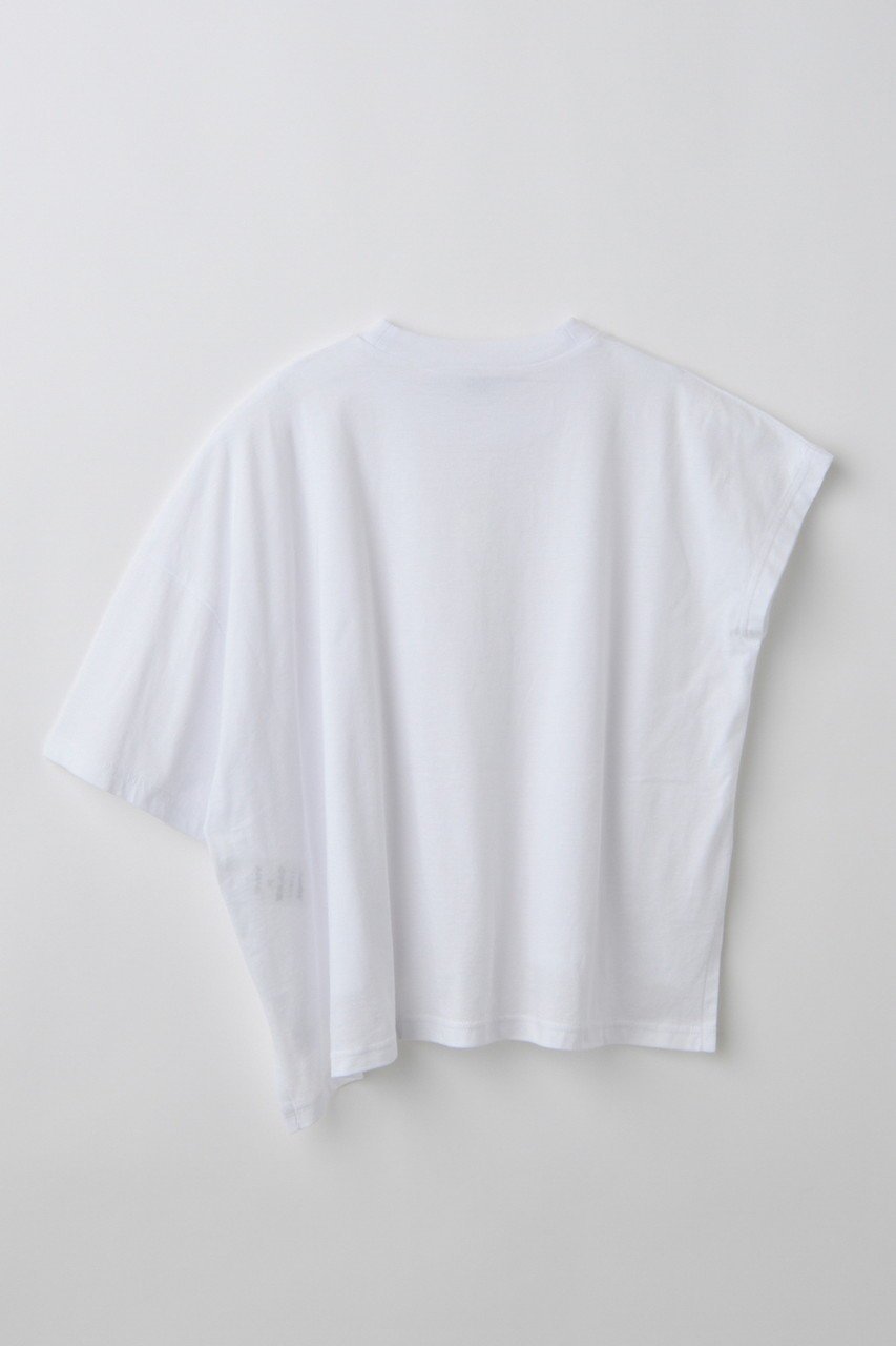 【ナゴンスタンス/nagonstans】の【6/4 12:00販売開始】ハイゲージソフト天竺 アンバランスT/SH Tシャツ 人気、トレンドファッション・服の通販 founy(ファニー) 　ファッション　Fashion　レディースファッション　WOMEN　トップス・カットソー　Tops/Tshirt　シャツ/ブラウス　Shirts/Blouses　ロング / Tシャツ　T-Shirts　カットソー　Cut and Sewn　アシンメトリー　Asymmetry　ショート　Short　シンプル　Simple　スリーブ　Sleeve　バランス　Balance　other-2|ID: prp329100004562019 ipo3291000000032256857
