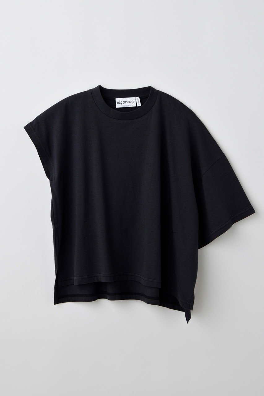 【ナゴンスタンス/nagonstans】のソフト天竺 アンバランスT/SH Tシャツ インテリア・キッズ・メンズ・レディースファッション・服の通販 founy(ファニー) ファッション Fashion レディースファッション Fashion for Women トップス・カットソー Cut & Sew Tops シャツ・ブラウス・オフィスカジュアル Elegant Blouses & Button-Ups ロングTシャツ・Tシャツ Longline T-Shirts & Tees カットソー・ベーシックTシャツ Cut-and-Sewn Tops / Stretch Tees & Basics アシンメトリー Asymmetrical Style ショート Short, Short Length シンプル Simple, Minimal スリーブ Sleeve, Long Sleeve / Short Sleeve Cement|ID: prp329100004562020 ipo3291000000035764180