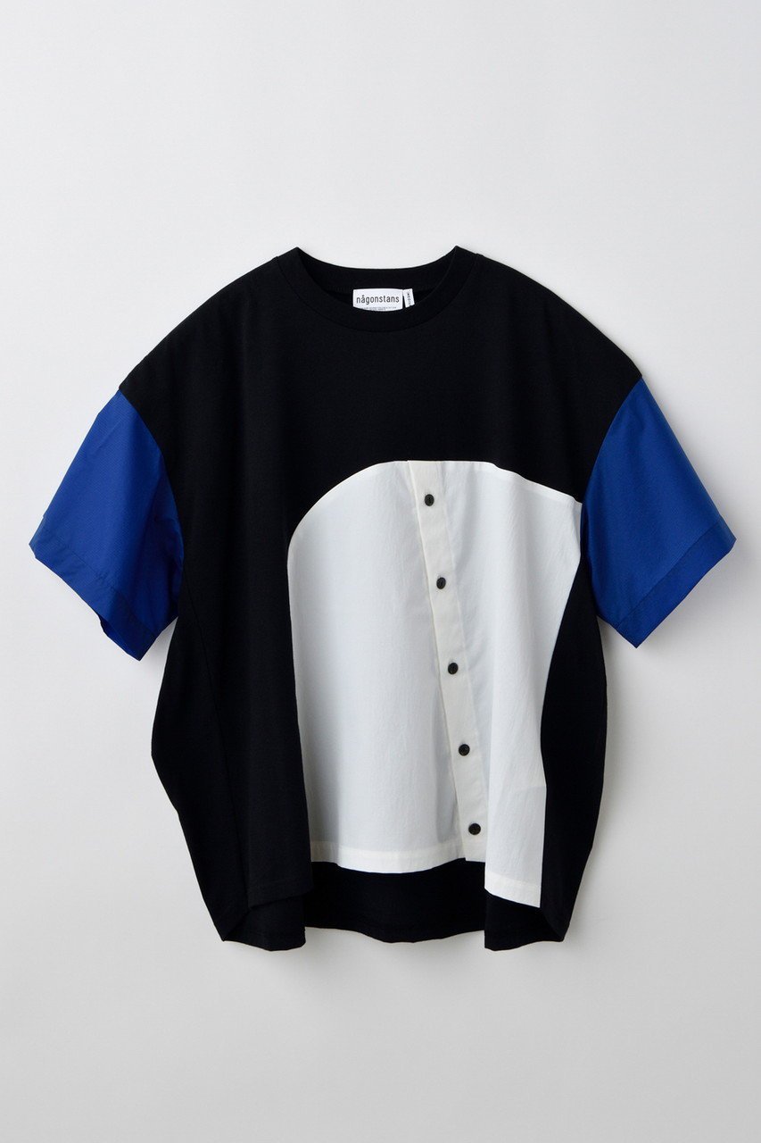 【ナゴンスタンス/nagonstans】のソフト天竺 mix P.O/プルオーバー 人気、トレンドファッション・服の通販 founy(ファニー) 　ファッション　Fashion　レディースファッション　Fashion for Women　トップス・カットソー　Cut & Sew Tops　シャツ・ブラウス・オフィスカジュアル　Elegant Blouses & Button-Ups　ロングTシャツ・Tシャツ　Longline T-Shirts & Tees　カジュアルプルオーバー・ニットトップス　Pullovers & Knit Tops / Casual Pullovers　カットソー・ベーシックTシャツ　Cut-and-Sewn Tops / Stretch Tees & Basics　ショート　Short, Short Length　スリーブ　Sleeve, Long Sleeve / Short Sleeve　ドッキング　Docking, Mixed Material　ミックス　Mix, Mixed Style　ルーズ　Loose, Oversized　 other-1|ID: prp329100004562021 ipo3291000000032256862