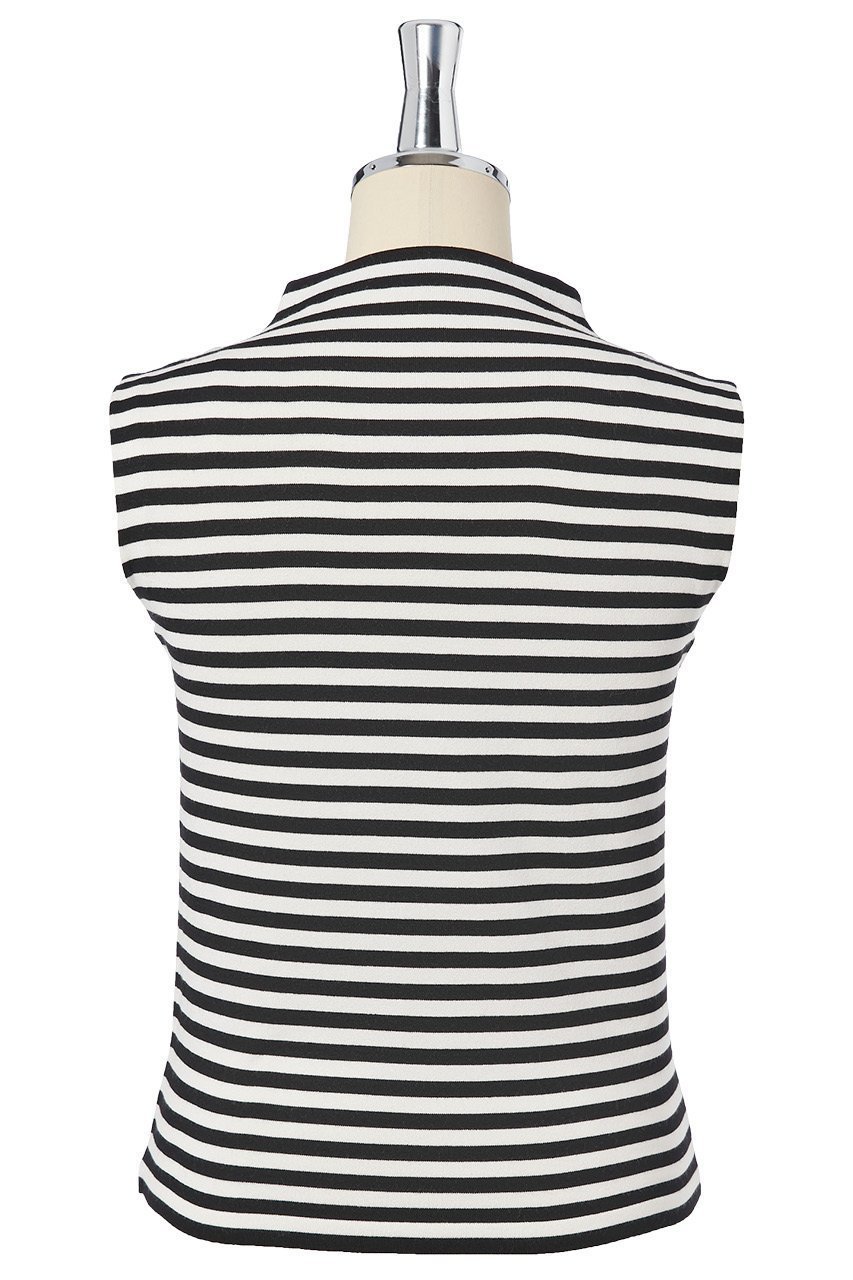 【デイジーリン/DAISY LIN】のBorder Knit Top “Stylish French” 人気、トレンドファッション・服の通販 founy(ファニー) 　ファッション　Fashion　レディースファッション　WOMEN　トップス・カットソー　Tops/Tshirt　ニット　Knit Tops　キャミソール / ノースリーブ　No Sleeves　シャツ/ブラウス　Shirts/Blouses　ロング / Tシャツ　T-Shirts　カットソー　Cut and Sewn　おすすめ　Recommend　キャミソール　Camisole　タンク　Tank　ノースリーブ　No Sleeve　ボトルネック　Bottleneck　ボーダー　Border　モダン　Modern　ワイド　Wide　エレガント 上品　Elegant　人気　Popularity　夏　Summer　NEW・新作・新着・新入荷　New Arrivals　other-2|ID: prp329100004562025 ipo3291000000032256882