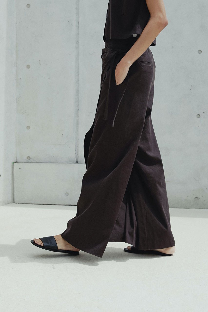 【ハー/HER.】の【6/5 12:00販売開始】フロントラップワイドパンツ 人気、トレンドファッション・服の通販 founy(ファニー) 　ファッション　Fashion　レディースファッション　WOMEN　パンツ　Pants　おすすめ　Recommend　シンプル　Simple　フロント　Front　ボトム　Bottom　リネン　Linen　リボン　Ribbon　NEW・新作・新着・新入荷　New Arrivals　other-7|ID: prp329100004562027 ipo3291000000032256897