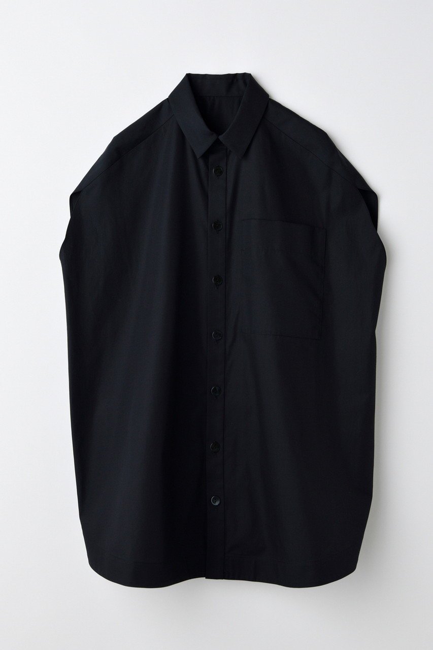 【エンフォルド/ENFOLD】の【6/4 12:00販売開始】CIRCLE SLEEVELESS-SHIRT/シャツ インテリア・キッズ・メンズ・レディースファッション・服の通販 founy(ファニー) 　ファッション　Fashion　レディースファッション　WOMEN　トップス・カットソー　Tops/Tshirt　シャツ/ブラウス　Shirts/Blouses　サークル　Circle　ショート　Short　スリーブ　Sleeve　ドレープ　Drape　パターン　Pattern　エレガント 上品　Elegant　NEW・新作・新着・新入荷　New Arrivals　ブラック|ID: prp329100004562030 ipo3291000000032256908