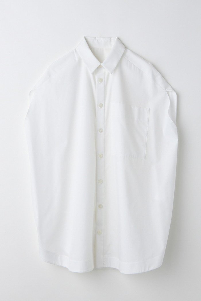 【エンフォルド/ENFOLD】のCIRCLE SLEEVELESS-SHIRT/シャツ インテリア・キッズ・メンズ・レディースファッション・服の通販 founy(ファニー) https://founy.com/ ファッション Fashion レディースファッション Fashion for Women トップス・カットソー Cut & Sew Tops シャツ・ブラウス・オフィスカジュアル Elegant Blouses & Button-Ups サークル Circle, Round Design ショート Short, Short Length スリーブ Sleeve, Long Sleeve / Short Sleeve ドレープ Drape, Draping Fabric パターン Pattern, Design Print エレガント 上品 Elegant |ID: prp329100004562030 ipo3291000000036393728