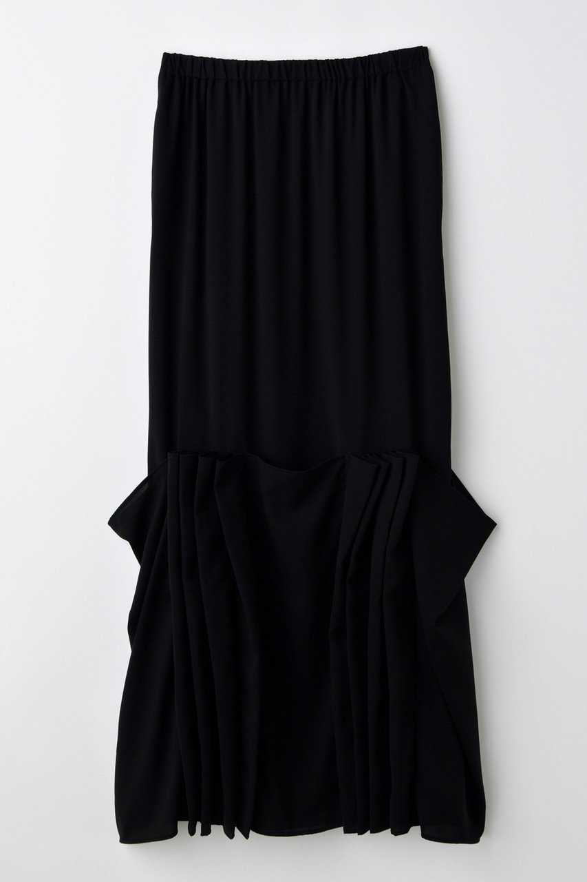 【エンフォルド/ENFOLD】のCONNECT-TACK SKIRT/スカート インテリア・キッズ・メンズ・レディースファッション・服の通販 founy(ファニー) 　ファッション　Fashion　レディースファッション　Fashion for Women　スカート　Skirts　ロングスカート　Long Skirts / Maxi & Midi Skirts　ジョーゼット　Georgette, Semi-Sheer Fabric　スリット　Slit, Slit Detail　ランダム　Random, Irregular　リラックス　Relax, Relaxed Fit　ロング　Long, Long-Length　エレガント 上品　Elegant　ブラック|ID: prp329100004562034 ipo3291000000036640299