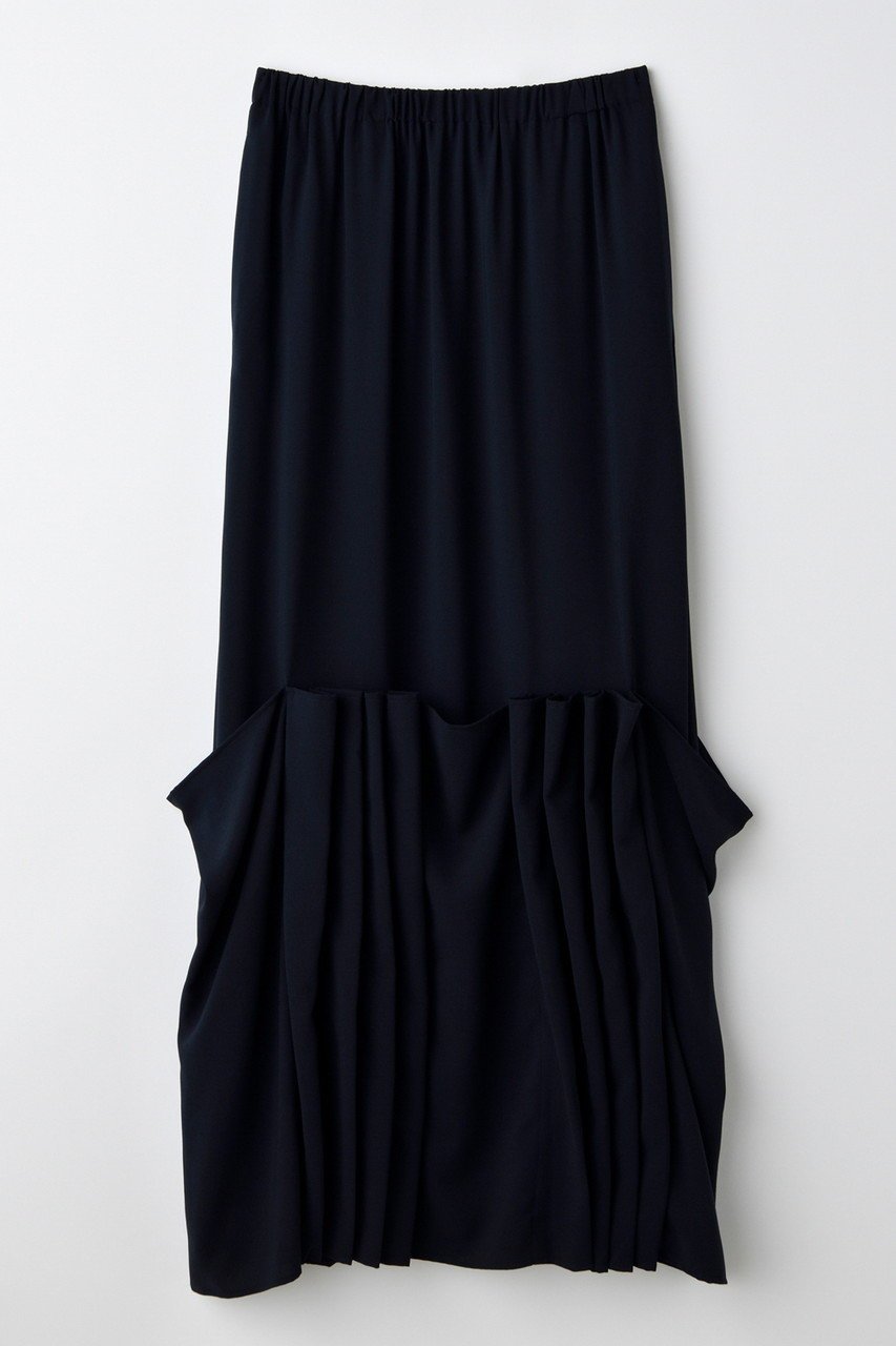 【エンフォルド/ENFOLD】のCONNECT-TACK SKIRT/スカート インテリア・キッズ・メンズ・レディースファッション・服の通販 founy(ファニー) 　ファッション　Fashion　レディースファッション　Fashion for Women　スカート　Skirts　ロングスカート　Long Skirts / Maxi & Midi Skirts　ジョーゼット　Georgette, Semi-Sheer Fabric　スリット　Slit, Slit Detail　ランダム　Random, Irregular　リラックス　Relax, Relaxed Fit　ロング　Long, Long-Length　エレガント 上品　Elegant　ダークネイビー|ID: prp329100004562034 ipo3291000000036640300