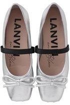 【ランバン オン ブルー/LANVIN en Bleu】のレザーリボンバレエシューズ シルバー|ID: prp329100004562037 ipo3291000000036179945