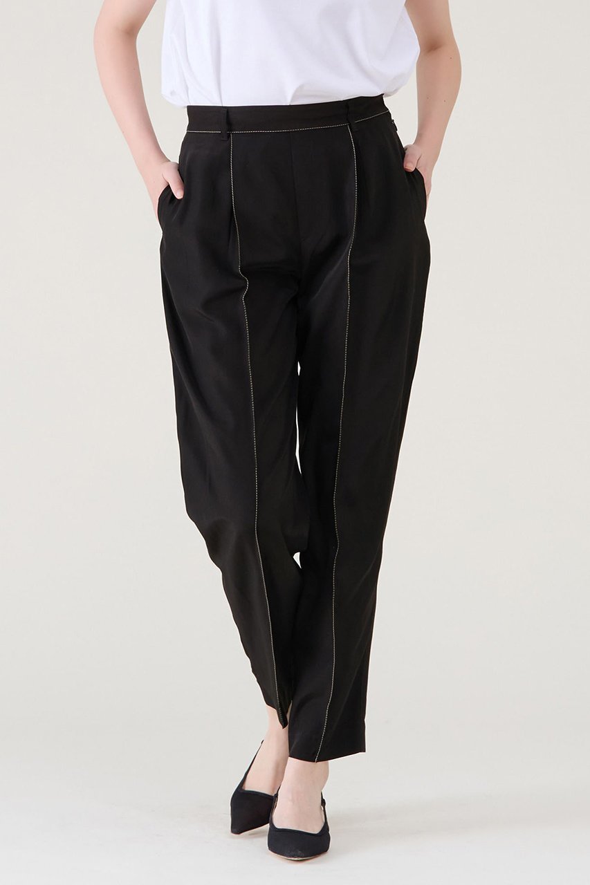 【マルティニーク/martinique】のシルキーファイユバレルパンツ インテリア・キッズ・メンズ・レディースファッション・服の通販 founy(ファニー) 　ファッション　Fashion　レディースファッション　Fashion for Women　パンツ　Pants & Trousers　おすすめ　Recommended / Our Picks　セットアップ　Set-Up, Coordinated Outfit　リラックス　Relax, Relaxed Fit　夏　Summer　春　Spring　S/S・春夏　SS, Spring/Summer, Warm Season　ブラック|ID: prp329100004562039 ipo3291000000035724617