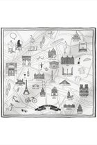 【アロー/aLORS】の【5/30 21:00販売開始】Foulard Ex-libris Paris x aLORS -une collaboration d exception ホワイト×ブラック|ID: prp329100004562046 ipo3291000000032257001