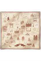 【アロー/aLORS】の【5/30 21:00販売開始】Foulard Ex-libris Paris x aLORS -une collaboration d exception アイボリーxボルドー|ID: prp329100004562046 ipo3291000000032257002