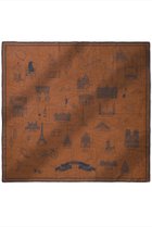 【アロー/aLORS】の【5/30 21:00販売開始】Foulard Ex-libris Paris x aLORS -une collaboration d exception キャメルx ネイビー|ID: prp329100004562046 ipo3291000000032257003