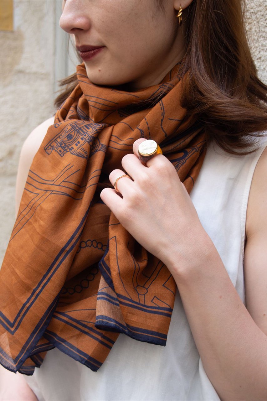 【アロー/aLORS】の6/15販売終了 Foulard Ex-libris Paris x aLORS -une collaboration d exception 人気、トレンドファッション・服の通販 founy(ファニー) 　ファッション　Fashion　レディースファッション　Fashion for Women　ストール　Soft & Warm Scarves　マフラー・スヌード / 冬小物の定番　Scarves & Mufflers　イタリア　Italy　カーディガン　Cardigan, Knitwear　シルク　Silk, 100% Silk　スカーフ　Scarf, Neckwear　ストール　Stole, Wrap　マフラー　Scarf, Muffler　夏　Summer　エレガント 上品　Elegant　other-8|ID: prp329100004562046 ipo3291000000032871113