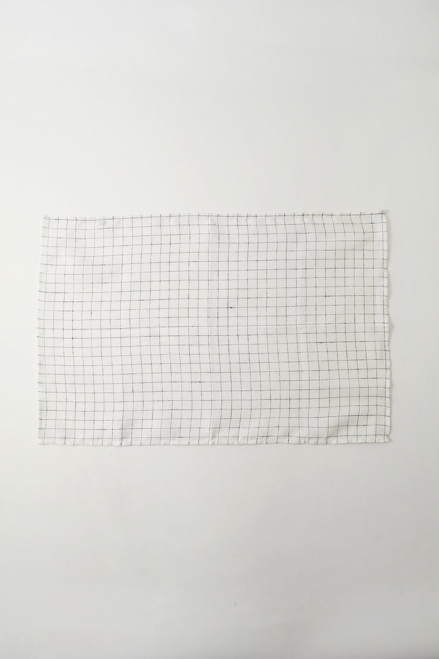 【リネンアンドデコール/LINEN & DECOR / GOODS】のGrid キッチンタオル インテリア・キッズ・メンズ・レディースファッション・服の通販 founy(ファニー) 　グラス　Glass　シンプル　Simple　タオル　Towel　チェック　Check　モダン　Modern　リネン　Linen　吸水　Water Absorption　皿　Dish　ホワイト|ID: prp329100004562048 ipo3291000000032257018