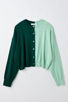 【エンフォルド/ENFOLD】のBICOLOR CARDIGAN/カーディガン ダークグリーン|ID:prp329100004562058