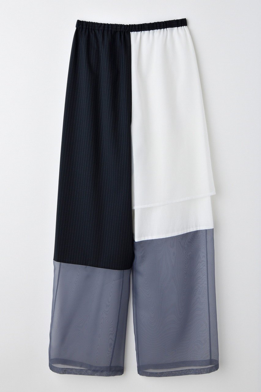 【エンフォルド/ENFOLD】のMIX-FABRIC PANTS/パンツ 人気、トレンドファッション・服の通販 founy(ファニー) ファッション Fashion レディースファッション Fashion for Women パンツ Pants & Trousers シアー Sheer, See-Through ストレート Straight, Straight Cut スーツ Suit, Formalwear ミックス Mix, Mixed Style ワイド Wide, Wide Fit 秋 Autumn other-2|ID: prp329100004562059 ipo3291000000036097426