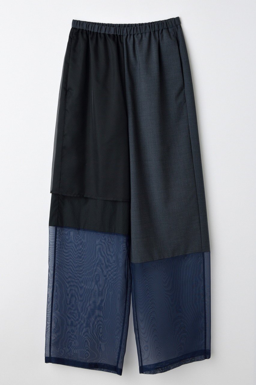 【エンフォルド/ENFOLD】の【6/4 12:00販売開始】MIX-FABRIC PANTS/パンツ インテリア・キッズ・メンズ・レディースファッション・服の通販 founy(ファニー) 　ファッション　Fashion　レディースファッション　WOMEN　パンツ　Pants　シアー　Sheer　ストレート　Straight　スーツ　Suit　ミックス　Mix　ワイド　Wide　NEW・新作・新着・新入荷　New Arrivals　秋　Autumn/Fall　チャコールグレー|ID: prp329100004562061 ipo3291000000032257101