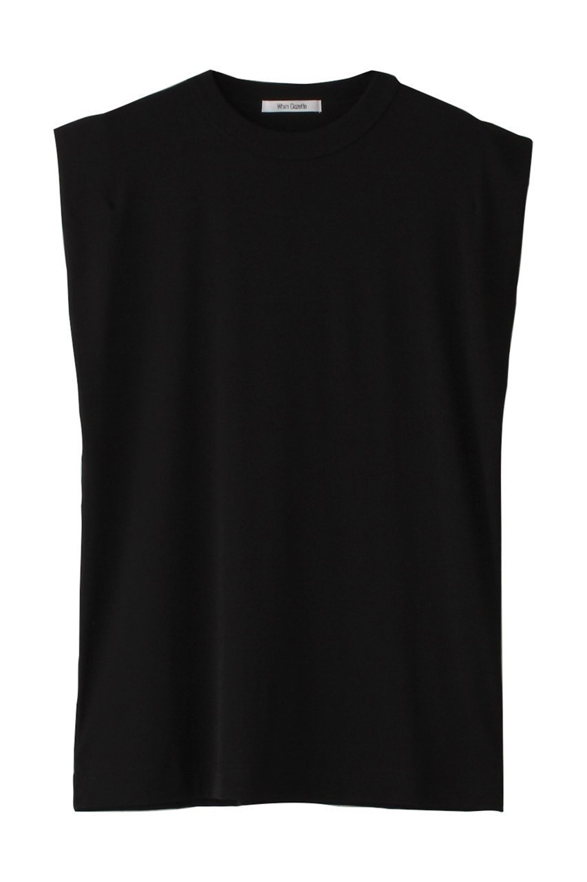 【ウィムガゼット/Whim Gazette】のショルダータックノースリーブプルオーバー インテリア・キッズ・メンズ・レディースファッション・服の通販 founy(ファニー) 　ファッション　Fashion　レディースファッション　Fashion for Women　トップス・カットソー　Cut & Sew Tops　キャミソール&ノースリーブ　Camisoles & Sleeveless Tops　シャツ・ブラウス・オフィスカジュアル　Elegant Blouses & Button-Ups　ロングTシャツ・Tシャツ　Longline T-Shirts & Tees　カジュアルプルオーバー・ニットトップス　Pullovers & Knit Tops / Casual Pullovers　カットソー・ベーシックTシャツ　Cut-and-Sewn Tops / Stretch Tees & Basics　キャミソール　Camisole, Spaghetti Strap Top　クール　Cool, Chic　ショルダー　Shoulder, Shoulder Strap　タンク　Tank Top, Sleeveless Top　ノースリーブ　Sleeveless, No-Sleeve　ベビー　Baby, Babywear　ベーシック　Basic, Essential　ボトム　Bottoms, Lower Wear　ブラック|ID: prp329100004562074 ipo3291000000035661001