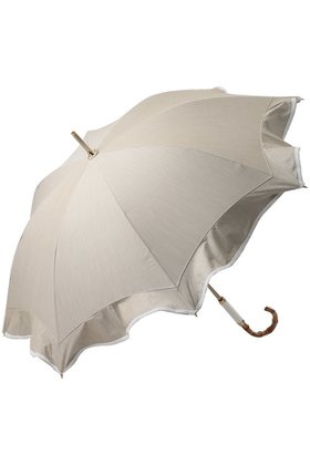 【グレイシー/Gracy】 晴雨兼用ショート長傘 Natural frill人気、トレンドファッション・服の通販 founy(ファニー) ファッション Fashion レディースファッション Fashion for Women レイングッズ・傘・晴雨兼用傘 Umbrellas & Rain Gear ショート Short, Short Length ハンカチ Handkerchief, Hanky フリル Frill, Ruffle モダン Modern, Contemporary 傘 Umbrella, Parasol 時計 Watch, Wristwatch |ID:prp329100004562078