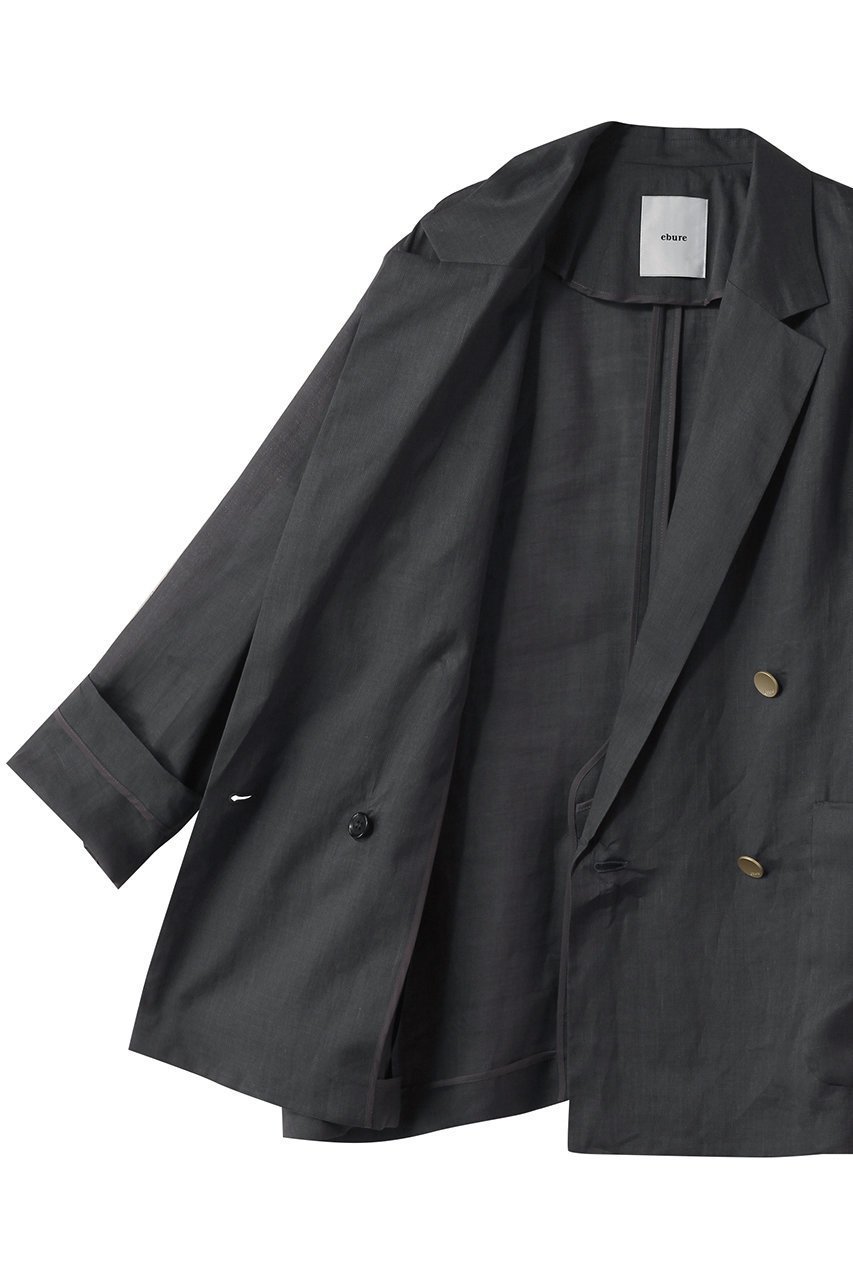 【エブール/ebure】の【6/6 0:00販売開始】ラミーツイル アンコンジャケット 人気、トレンドファッション・服の通販 founy(ファニー) 　ファッション　Fashion　レディースファッション　WOMEN　アウター　Coat Outerwear　ジャケット　Jackets　2025年　2025　おすすめ　Recommend　ジャケット　Jacket　ダブル　Double　バランス　Balance　パッチ　Patch　ポケット　Pocket　エレガント 上品　Elegant　今季　This Season　A/W・秋冬　Aw・Autumn/Winter・Fw・Fall-Winter　other-6|ID: prp329100004563495 ipo3291000000032271222