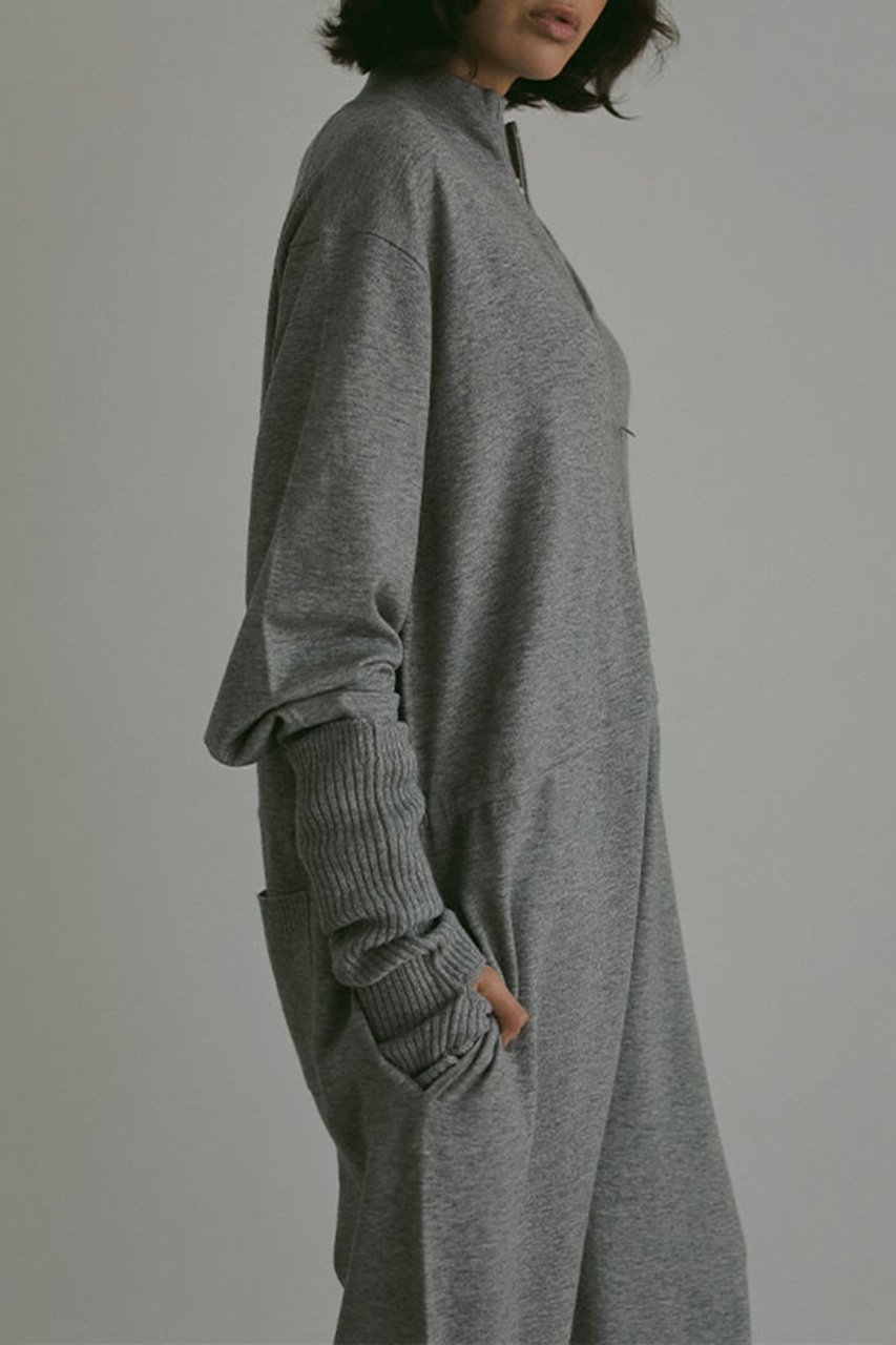 【エトレトウキョウ/ETRE TOKYO】のフロントファスナーニットオールインワン 人気、トレンドファッション・服の通販 founy(ファニー) 　ファッション　Fashion　レディースファッション　Fashion for Women　パンツ　Pants & Trousers　シンプル　Simple, Minimal　ジップ　Zip, Zipper　フロント　Front, Front Design　ブラウジング　Blouson Silhouette, Cinched Waist　other-5|ID: prp329100004563500 ipo3291000000034240638