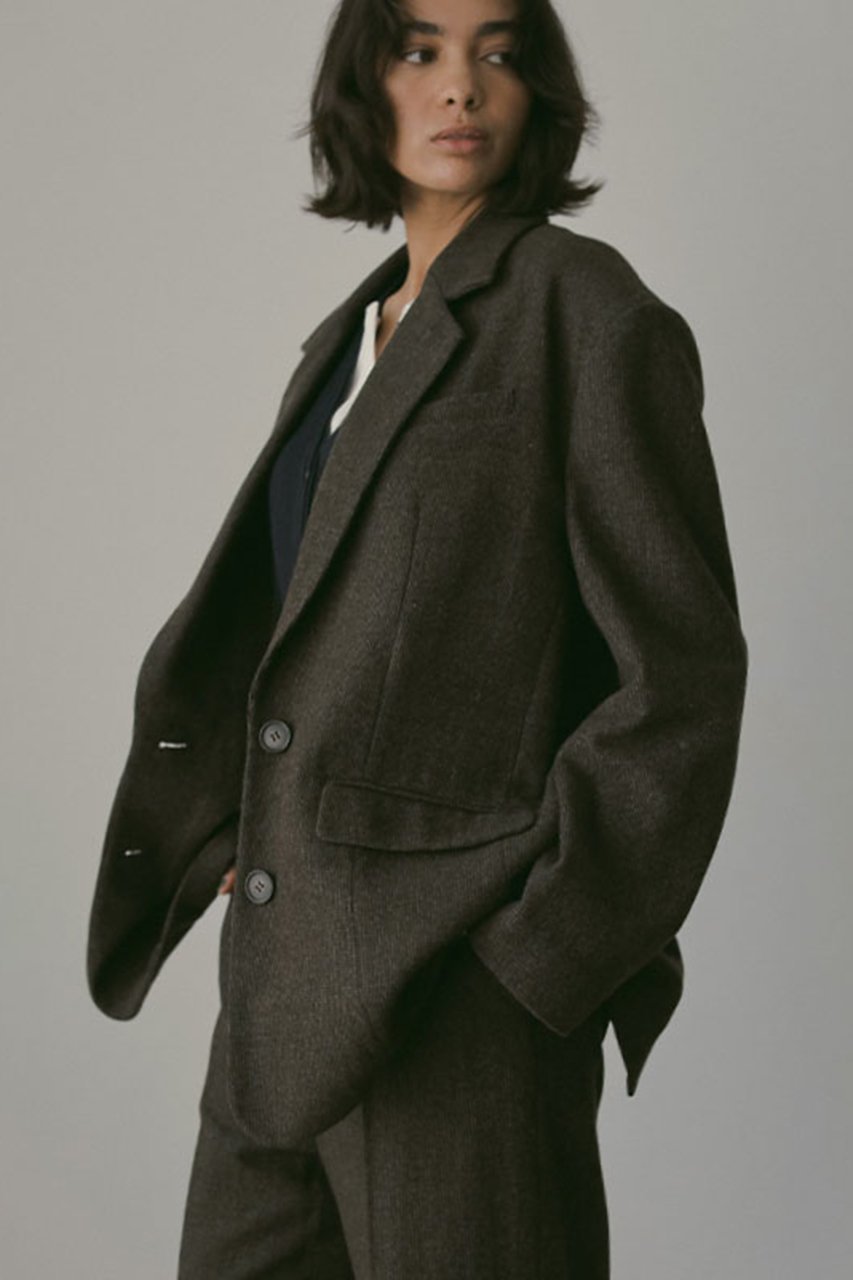 【エトレトウキョウ/ETRE TOKYO】のチェックツィードテーラージャケット 人気、トレンドファッション・服の通販 founy(ファニー) 　ファッション　Fashion　レディースファッション　Fashion for Women　アウター　Coat / Outerwear Collection　レディースジャケット・軽アウター　Jackets　おすすめ　Recommended / Our Picks　クラシカル　Classical, Vintage-Inspired　ジャケット　Jacket, Outerwear　セットアップ　Set-Up, Coordinated Outfit　チェック　Check, Plaid, Tartan　ツイード　Twill, Twill Weave　デニム　Denim, Jeans Material　 other-1|ID: prp329100004563502 ipo3291000000034240608