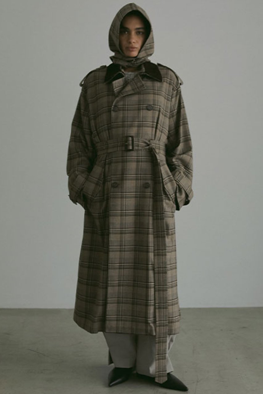 【エトレトウキョウ/ETRE TOKYO】のフードストールロングトレンチコート インテリア・キッズ・メンズ・レディースファッション・服の通販 founy(ファニー) ファッション Fashion レディースファッション Fashion for Women アウター Coat / Outerwear Collection コート・ロングコート・ピーコート Long Coats, Peacoats & More トレンチコート / 春秋の定番アウター Trench Coats インナー Innerwear コーデュロイ Corduroy, Cord Fabric シンプル Simple, Minimal ストール Stole, Wrap ロング Long, Long-Length 秋 Autumn チェック|ID: prp329100004563503 ipo3291000000035834673