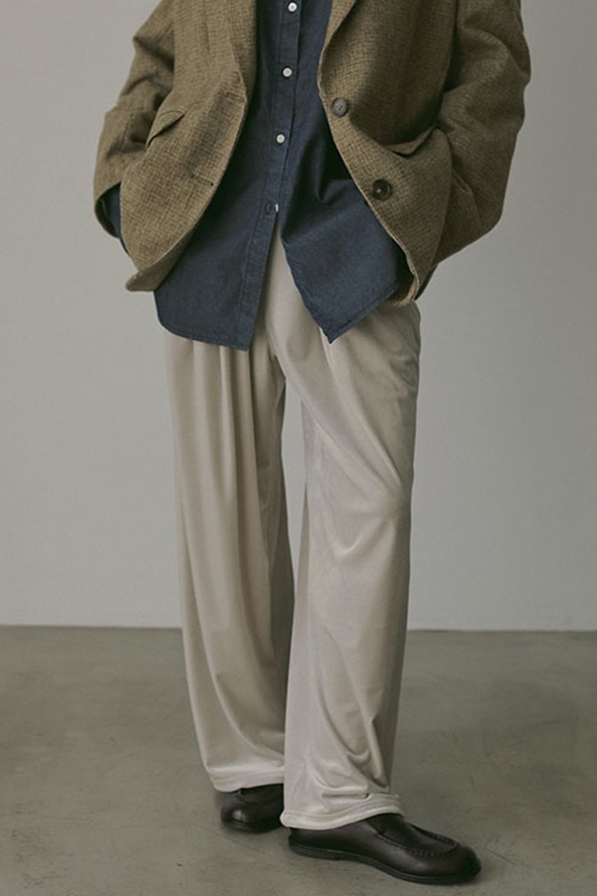 【エトレトウキョウ/ETRE TOKYO】のリラクシーベロアパンツ インテリア・キッズ・メンズ・レディースファッション・服の通販 founy(ファウニー) 　ファッション　Fashion　レディースファッション　Fashion for Women　パンツ　Pants & Trousers　ストレート　Straight, Straight Cut　セットアップ　Set-Up, Coordinated Outfit　ベロア　Velour, Soft Velvet　リラックス　Relax, Relaxed Fit　秋　Autumn　ライトベージュ|ID: prp329100004563505 ipo3291000000036868086