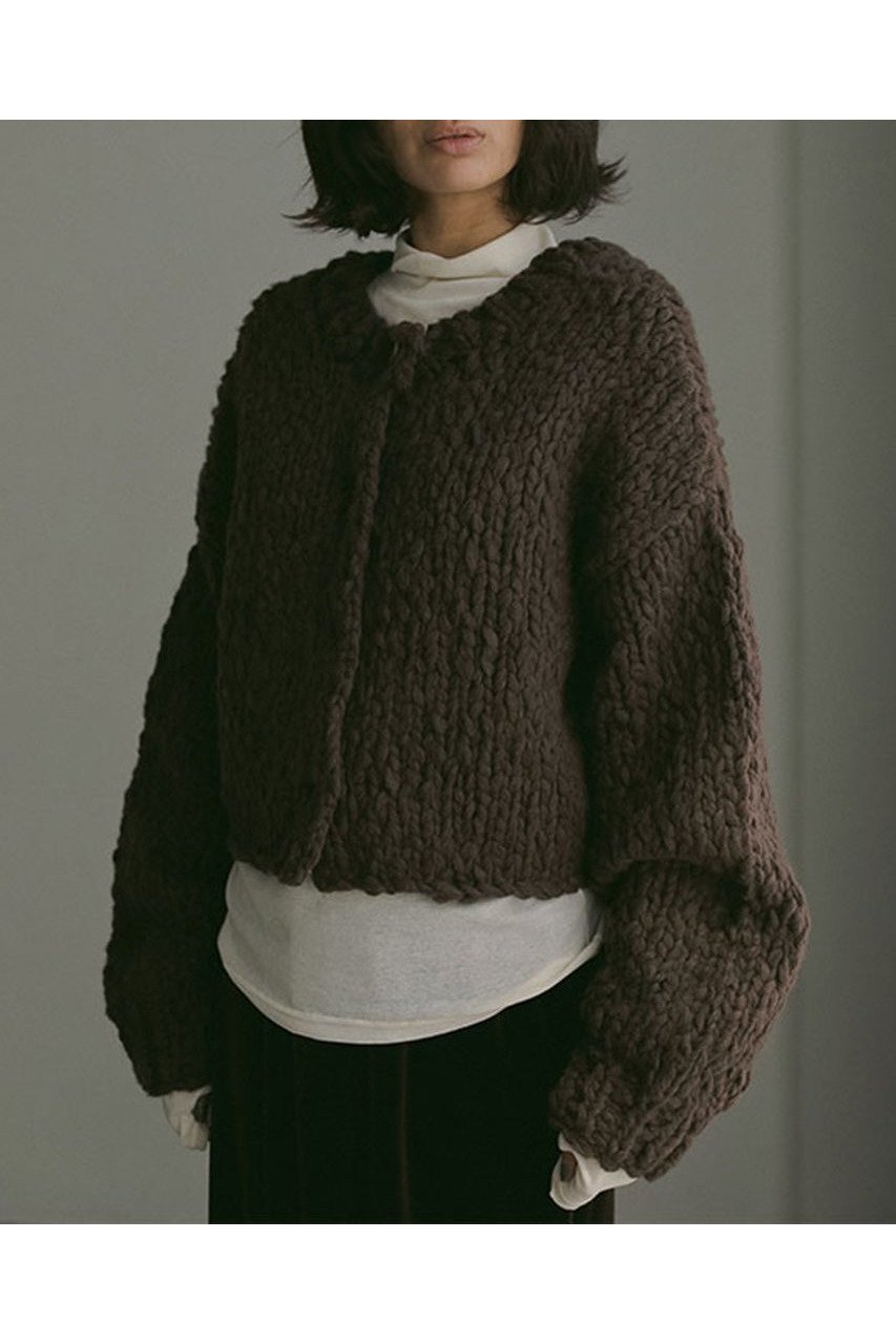 【エトレトウキョウ/ETRE TOKYO】の2wayハンドニットカーディガン インテリア・キッズ・メンズ・レディースファッション・服の通販 founy(ファニー) 　ファッション　Fashion　レディースファッション　WOMEN　トップス・カットソー　Tops/Tshirt　ニット　Knit Tops　カーディガン　Cardigans　おすすめ　Recommend　カーディガン　Cardigan　ショート　Short　バランス　Balance　ルーズ　Loose　今季　This Season　NEW・新作・新着・新入荷　New Arrivals　ブラウン|ID: prp329100004563508 ipo3291000000032271340
