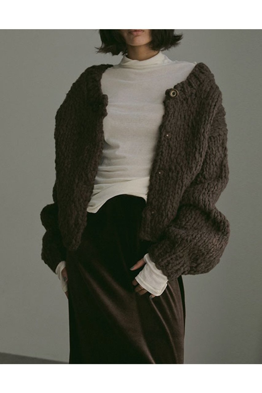 【エトレトウキョウ/ETRE TOKYO】の2wayハンドニットカーディガン 人気、トレンドファッション・服の通販 founy(ファニー) 　ファッション　Fashion　レディースファッション　WOMEN　トップス・カットソー　Tops/Tshirt　ニット　Knit Tops　カーディガン　Cardigans　おすすめ　Recommend　カーディガン　Cardigan　ショート　Short　バランス　Balance　ルーズ　Loose　今季　This Season　NEW・新作・新着・新入荷　New Arrivals　other-6|ID: prp329100004563508 ipo3291000000032271345