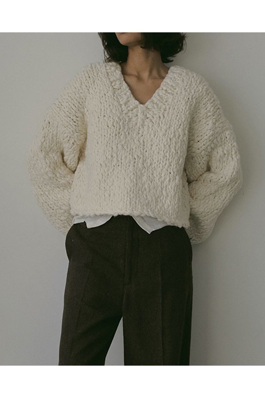 【エトレトウキョウ/ETRE TOKYO】の2wayハンドニットカーディガン インテリア・キッズ・メンズ・レディースファッション・服の通販 founy(ファニー) 　ファッション　Fashion　レディースファッション　Fashion for Women　トップス・カットソー　Cut & Sew Tops　ニット　Knit Tops & Sweaters　カーディガン・羽織り　Layered Style Cardigans　おすすめ　Recommended / Our Picks　カーディガン　Cardigan, Knitwear　ショート　Short, Short Length　バランス　Balance, Style Balance　ルーズ　Loose, Oversized　今季　This Season, Current Season　新作・新入荷　New Arrivals / New In　オフホワイト|ID: prp329100004563508 ipo3291000000033936101