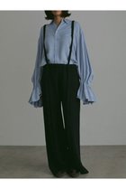 【エトレトウキョウ/ETRE TOKYO】のコットンリネンニットサスパンツ ネイビー|ID:prp329100004563509