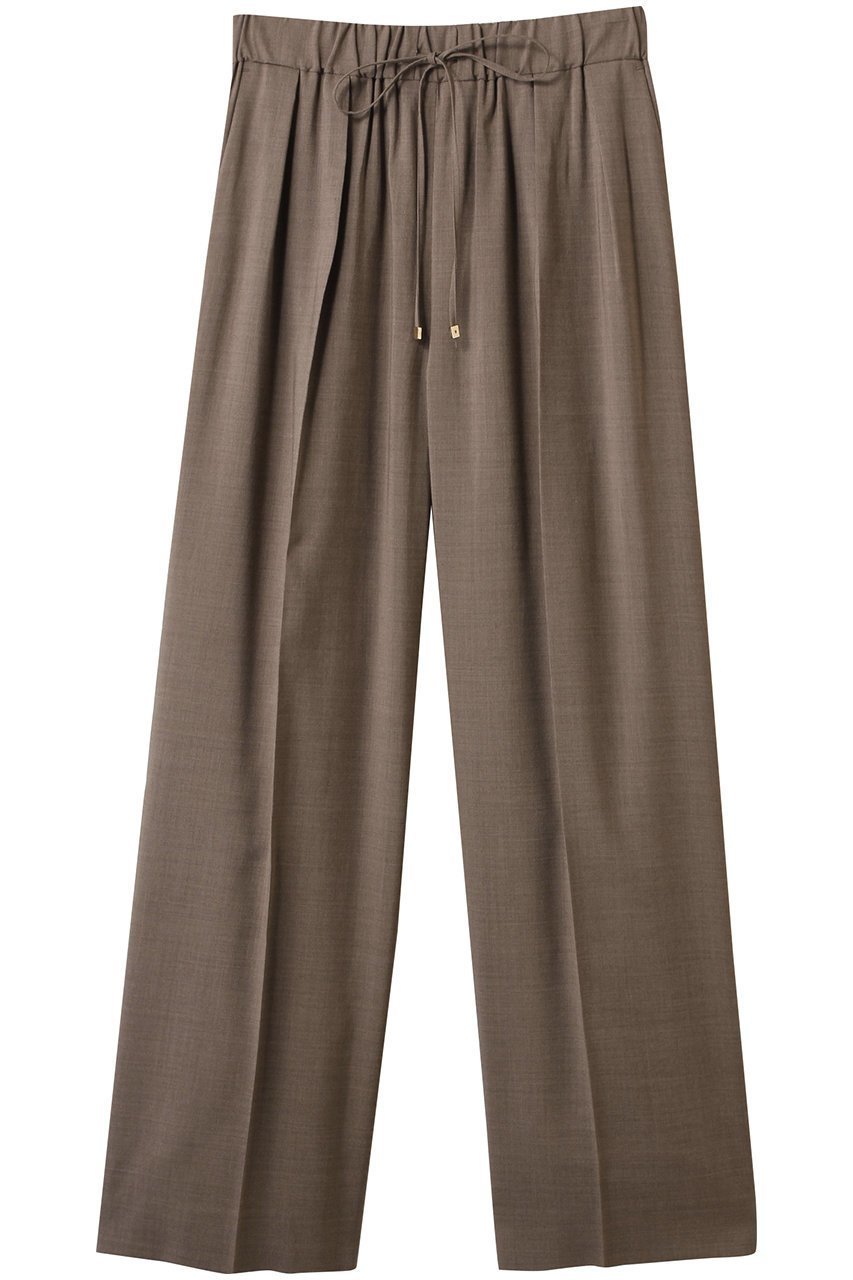 【エブール/ebure】のクリアウール イージーワイドパンツ インテリア・キッズ・メンズ・レディースファッション・服の通販 founy(ファニー) 　ファッション　Fashion　レディースファッション　Fashion for Women　パンツ　Pants & Trousers　ウォッシャブル　Machine Washable　ストレッチ　Stretch, Stretchy Fabric　ロング　Long, Long-Length　ライトブラウン|ID: prp329100004563512 ipo3291000000035930585