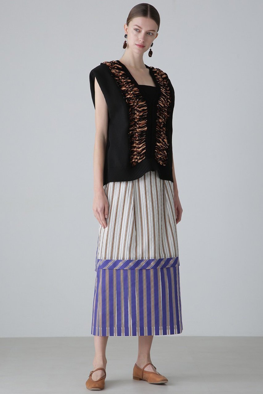 【アドーア/ADORE】のテープヤーンニット 人気、トレンドファッション・服の通販 founy(ファニー) 　ファッション　Fashion　レディースファッション　Fashion for Women　トップス・カットソー　Cut & Sew Tops　ニット　Knit Tops & Sweaters　カジュアルプルオーバー・ニットトップス　Pullovers & Knit Tops / Casual Pullovers　フロント　Front, Front Design　ベスト　Vest, Waistcoat　レース　Lace, Lace Fabric　other-3|ID: prp329100004563514 ipo3291000000036420686