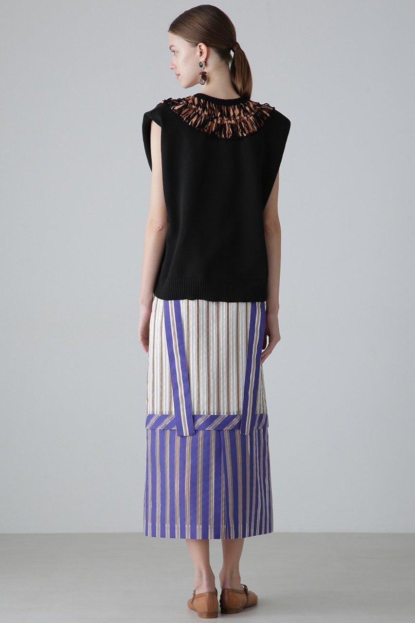 【アドーア/ADORE】のテープヤーンニット 人気、トレンドファッション・服の通販 founy(ファニー) 　ファッション　Fashion　レディースファッション　Fashion for Women　トップス・カットソー　Cut & Sew Tops　ニット　Knit Tops & Sweaters　カジュアルプルオーバー・ニットトップス　Pullovers & Knit Tops / Casual Pullovers　フロント　Front, Front Design　ベスト　Vest, Waistcoat　レース　Lace, Lace Fabric　other-4|ID: prp329100004563514 ipo3291000000036420688