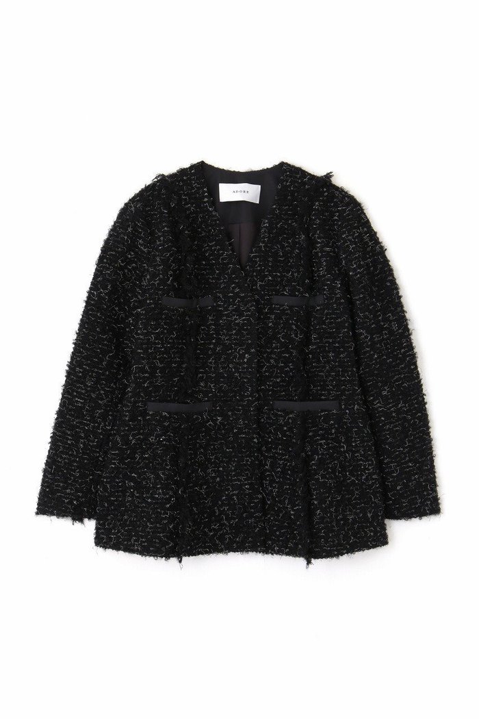 【アドーア/ADORE】のファンシーツィードジャケット インテリア・キッズ・メンズ・レディースファッション・服の通販 founy(ファニー) https://founy.com/ ファッション Fashion レディースファッション WOMEN アウター Coat Outerwear ジャケット Jackets おすすめ Recommend ジャケット Jacket セットアップ Set Up ツイード Tweed ミックス Mix モヘア Mohair ループ Loop |ID: prp329100004563518 ipo3291000000032271428