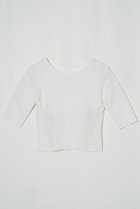 【ナイスナイスモーメント/NICENICE MOMENT】のクロップド コンパクト Tシャツ(不織布カップ付き) アイボリー|ID:prp329100004563522