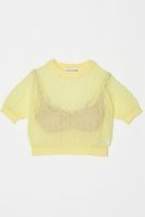 【ナイスナイスモーメント/NICENICE MOMENT】のレースニットトップ(ローカットブラ付き) 人気、トレンドファッション・服の通販 founy(ファニー) ファッション Fashion レディースファッション Fashion for Women トップス・カットソー Cut & Sew Tops ニット Knit Tops & Sweaters カジュアルプルオーバー・ニットトップス Pullovers & Knit Tops / Casual Pullovers インナー Innerwear シンプル Simple, Minimal トレンド Trend, Trending Now ボトム Bottoms, Lower Wear レース Lace, Lace Fabric |ID:prp329100004563538