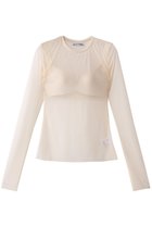 【ナイスナイスモーメント/NICENICE MOMENT】のメッシュ ロングスリーブシェル(3Dカップ付き) ベージュ|ID:prp329100004563558