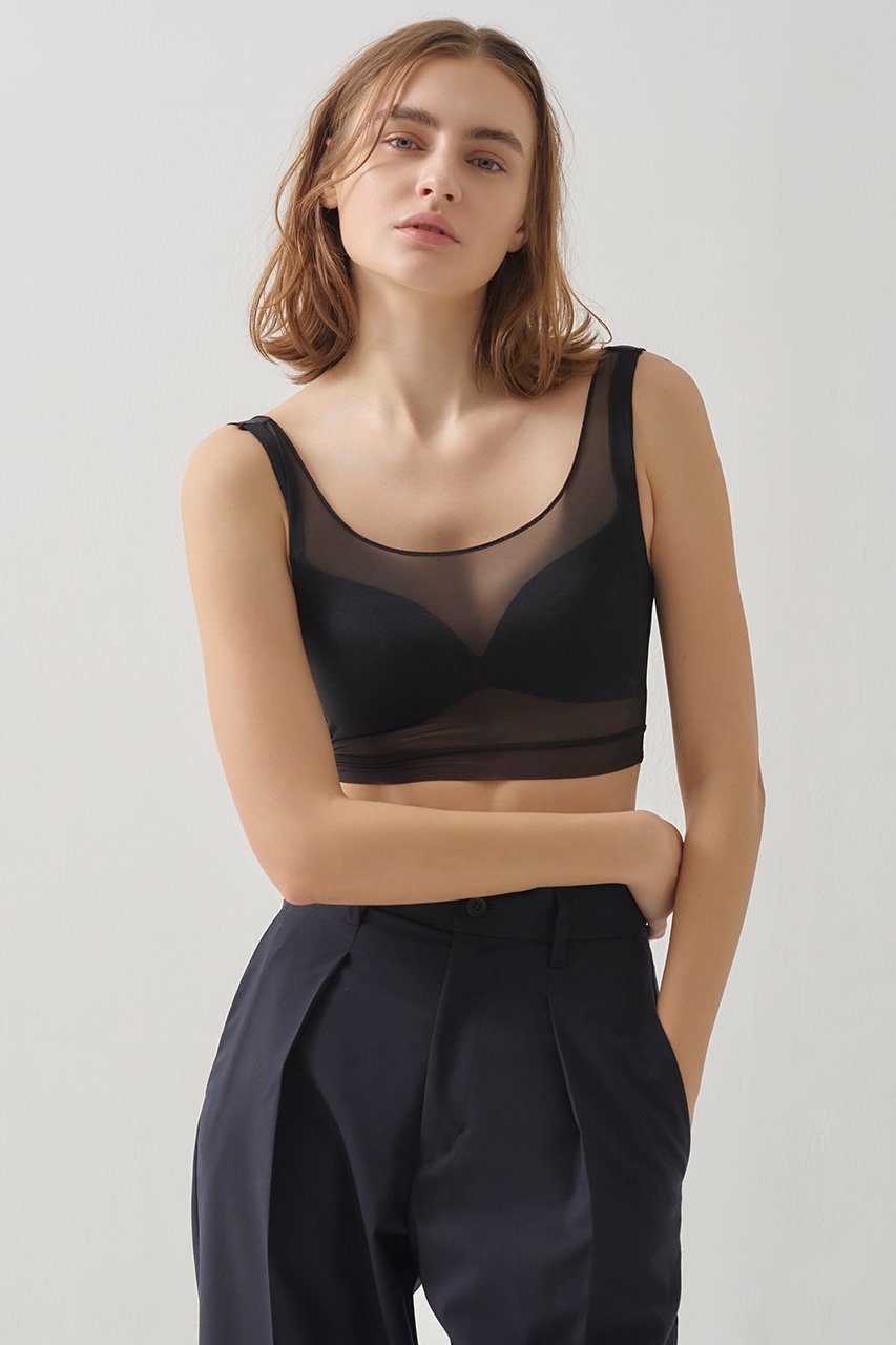 【ナイスナイスモーメント/NICENICE MOMENT】のメッシュブラタンク(3Dカップ付き) 人気、トレンドファッション・服の通販 founy(ファニー) 　ファッション　Fashion　レディースファッション　WOMEN　下着・ランジェリー　Underwear　その他インナー・ランジェリー　Other lingerie　インナー　Inner　ストレッチ　Stretch　スポーティ　Sporty　タンク　Tank　フィット　Fit　ヘムライン　Hemline　ランジェリー　Lingerie　NEW・新作・新着・新入荷　New Arrivals　other-8|ID: prp329100004563563 ipo3291000000032271796