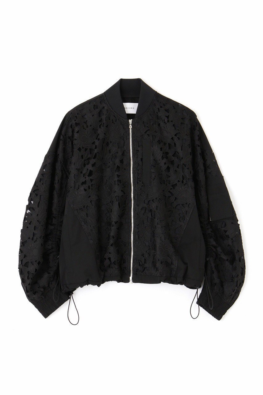 【アドーア/ADORE】のミックスフラワーレースジャケット 人気、トレンドファッション・服の通販 founy(ファニー) 　ファッション　Fashion　レディースファッション　Fashion for Women　アウター　Coat / Outerwear Collection　レディースジャケット・軽アウター　Jackets　ギャザー　Gathered, Ruffled　ショート　Short, Short Length　ジャケット　Jacket, Outerwear　ストリング　String, Drawstring　タフタ　Taffeta, Structured Fabric　ドッキング　Docking, Mixed Material　フラワー　Flower, Floral　ブルゾン　Blouson, Bomber Jacket　モチーフ　Motif, Design Theme　レース　Lace, Lace Fabric　 other-1|ID: prp329100004563566 ipo3291000000033745202