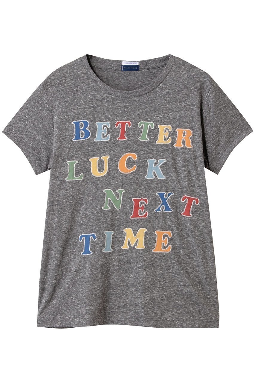 【マザー/MOTHER】のBETTER LUCK NEXT TIME プリントTシャツ(BTL) インテリア・キッズ・メンズ・レディースファッション・服の通販 founy(ファニー) 　ファッション　Fashion　レディースファッション　WOMEN　トップス・カットソー　Tops/Tshirt　シャツ/ブラウス　Shirts/Blouses　ロング / Tシャツ　T-Shirts　カットソー　Cut and Sewn　グラフィック　Graphic　ショート　Short　スニーカー　Sneakers　スリム　Slim　スリーブ　Sleeve　デニム　Denim　フェミニン　Feminine　プリント　Print　夏　Summer　定番　Standard　NEW・新作・新着・新入荷　New Arrivals　春　Spring　S/S・春夏　Ss・Spring/Summer　無地　Plain Color　グレー|ID: prp329100004563568 ipo3291000000032271832
