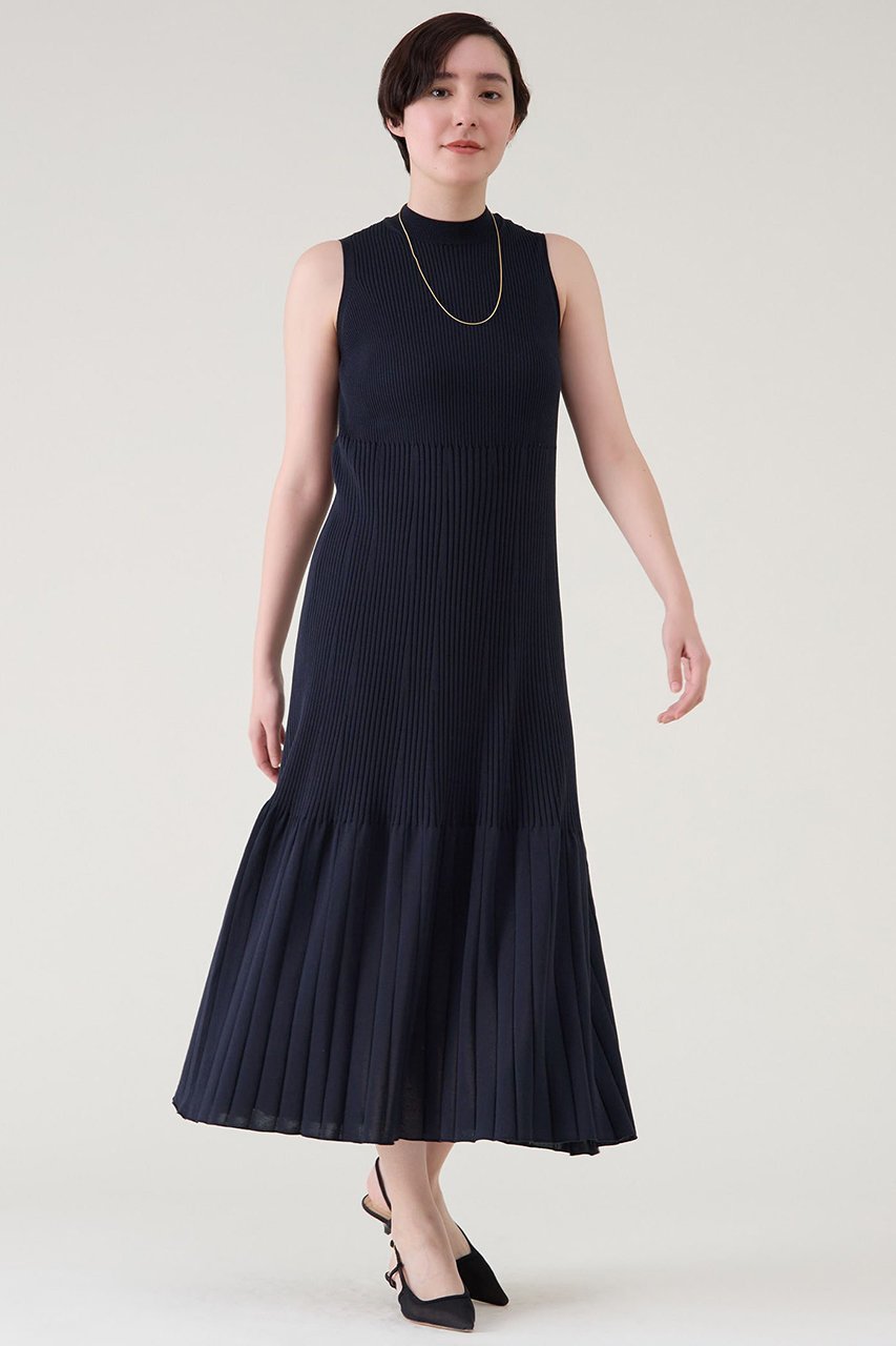 【マルティニーク/martinique】のホールガーメントリブワンピース インテリア・キッズ・メンズ・レディースファッション・服の通販 founy(ファニー) 　ファッション　Fashion　レディースファッション　Fashion for Women　ワンピース　Dresses　チュニック　Tunic Tops & Dresses　おすすめ　Recommended / Our Picks　サンダル　Sandals, Summer Shoes　チュニック　Tunic, Long Top　ホールガーメント　WholeGarment, Seamless Knit　ロング　Long, Long-Length　ワイド　Wide, Wide Fit　ネイビー|ID: prp329100004563570 ipo3291000000036064828