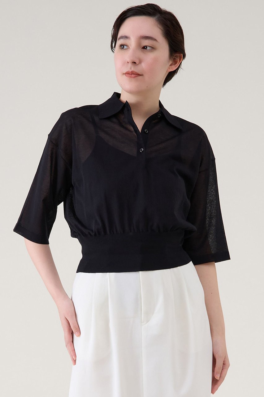 【マルティニーク/martinique】のクリスプC/Nポロ(セットアップ可) 人気、トレンドファッション・服の通販 founy(ファニー) 　ファッション　Fashion　レディースファッション　Fashion for Women　トップス・カットソー　Cut & Sew Tops　ニット　Knit Tops & Sweaters　カジュアルプルオーバー・ニットトップス　Pullovers & Knit Tops / Casual Pullovers　おすすめ　Recommended / Our Picks　シアー　Sheer, See-Through　セットアップ　Set-Up, Coordinated Outfit　エレガント 上品　Elegant　夏　Summer　 other-1|ID: prp329100004563572 ipo3291000000035724507