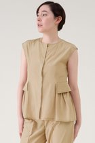【マルティニーク/martinique】のシルキーファイユぺプラムブラウス 人気、トレンドファッション・服の通販 founy(ファニー) ファッション Fashion レディースファッション Fashion for Women トップス・カットソー Cut & Sew Tops キャミソール&ノースリーブ Camisoles & Sleeveless Tops シャツ・ブラウス・オフィスカジュアル Elegant Blouses & Button-Ups おすすめ Recommended / Our Picks セットアップ Set-Up, Coordinated Outfit デニム Denim, Jeans Material ノースリーブ Sleeveless, No-Sleeve ボトム Bottoms, Lower Wear ポケット Pocket, Pocket Detail エレガント 上品 Elegant 夏 Summer 春 Spring S/S・春夏 SS, Spring/Summer, Warm Season 羽織 Haori, Light Jacket thumbnail ベージュ|ID: prp329100004563577 ipo3291000000036064919