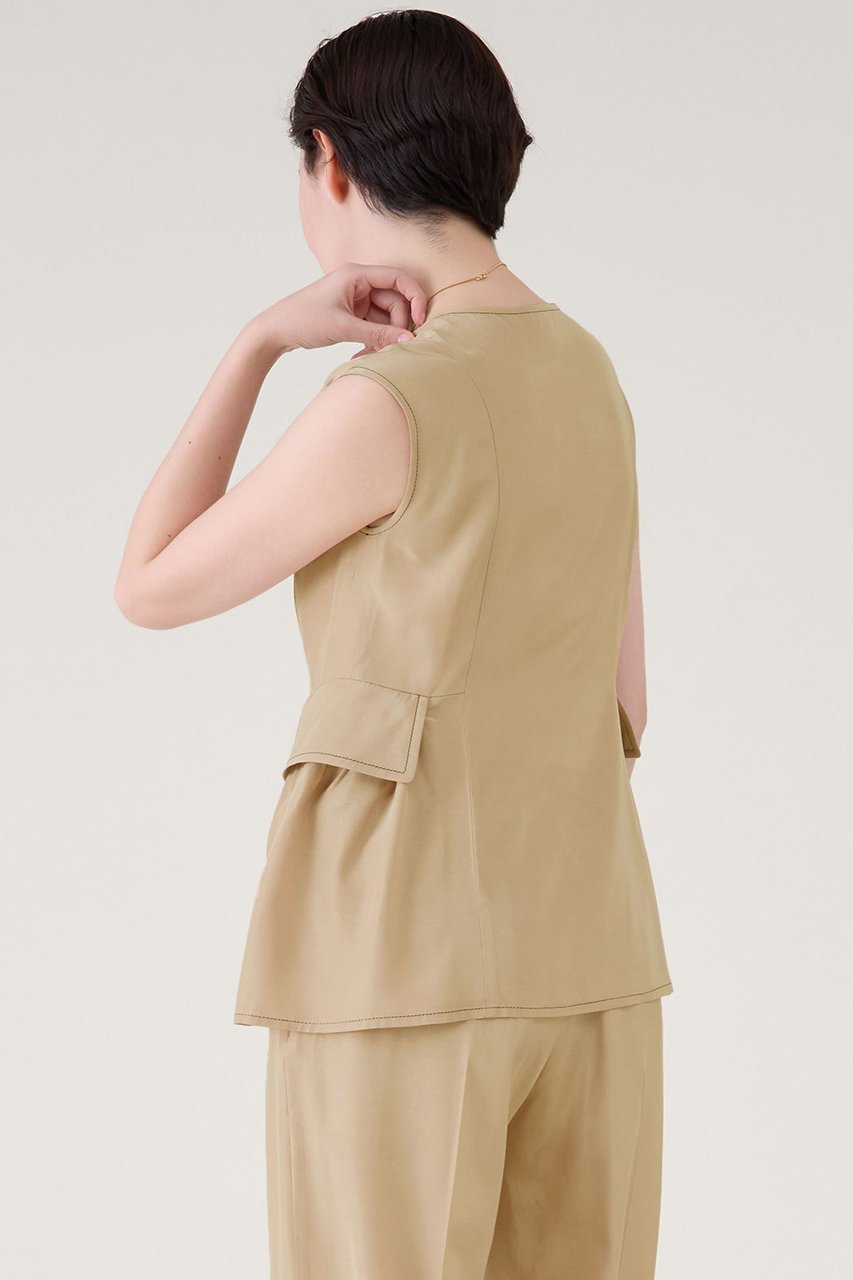 【マルティニーク/martinique】のシルキーファイユぺプラムブラウス 人気、トレンドファッション・服の通販 founy(ファニー) ファッション Fashion レディースファッション Fashion for Women トップス・カットソー Cut & Sew Tops キャミソール&ノースリーブ Camisoles & Sleeveless Tops シャツ・ブラウス・オフィスカジュアル Elegant Blouses & Button-Ups おすすめ Recommended / Our Picks セットアップ Set-Up, Coordinated Outfit デニム Denim, Jeans Material ノースリーブ Sleeveless, No-Sleeve ボトム Bottoms, Lower Wear ポケット Pocket, Pocket Detail エレガント 上品 Elegant 夏 Summer 春 Spring S/S・春夏 SS, Spring/Summer, Warm Season 羽織 Haori, Light Jacket other-3|ID: prp329100004563577 ipo3291000000036064921